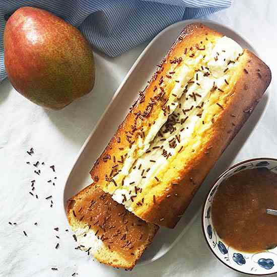 Pear Butter Cream Cheese Bread