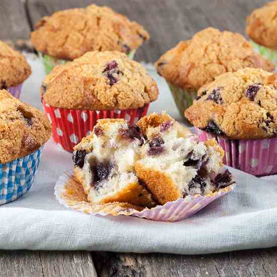 Buttermilk blueberry muffins