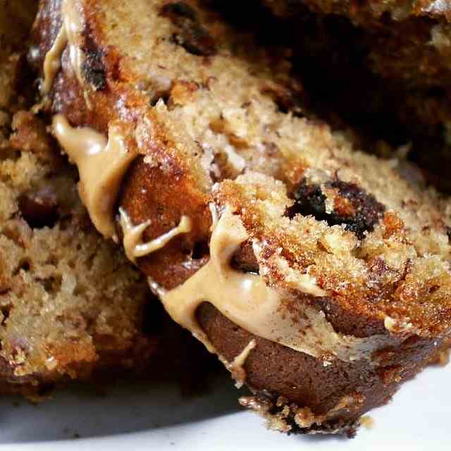 Peanut Butter Chocolate Chip Banana Bread