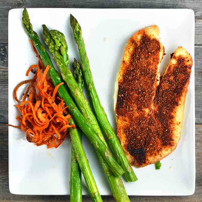 Cajun Tilapia With Asparagus