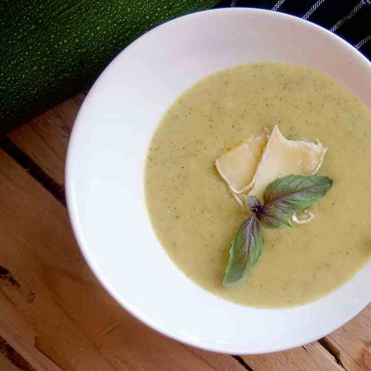 Courgette and brie soup
