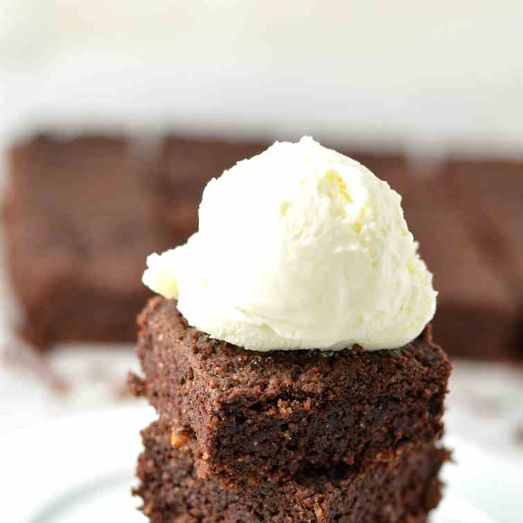 Eggless Almond Butter Coconut Brownies