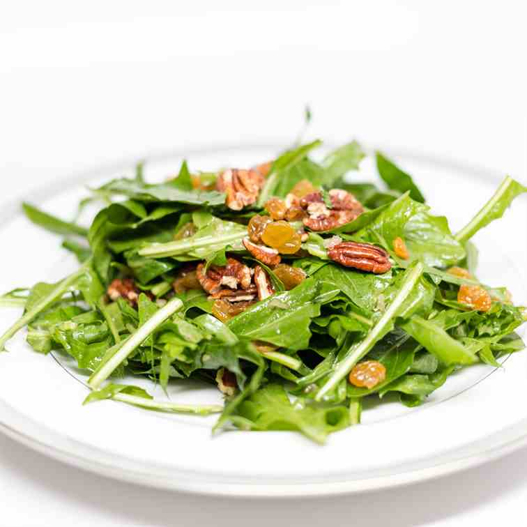 Wilted Dandelion Greens Salad