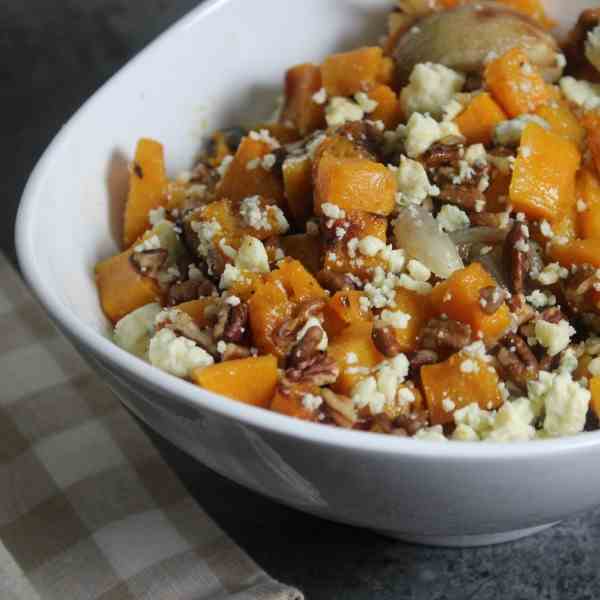 Butternut Squash with Pecans, Shallots
