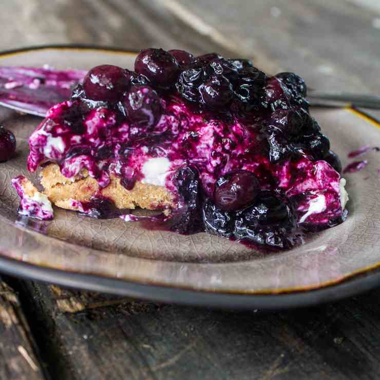 No-Bake Blueberry Lemon Cheesecake