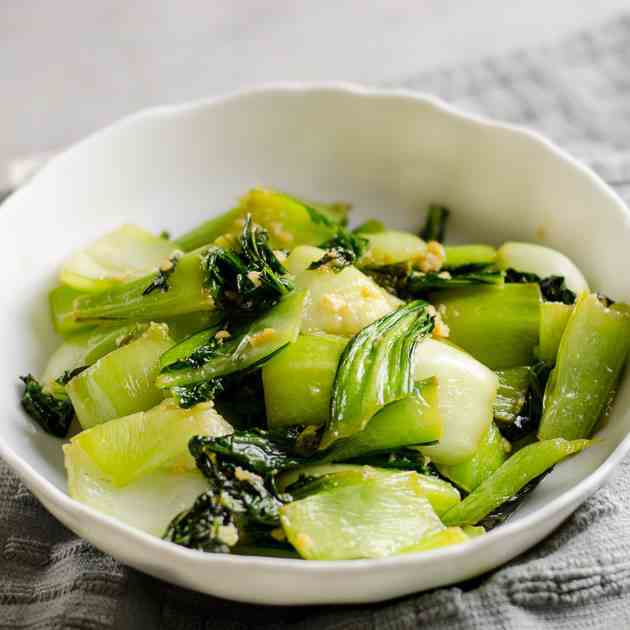 Chinese Ginger and Garlic Bok Choy StirFry