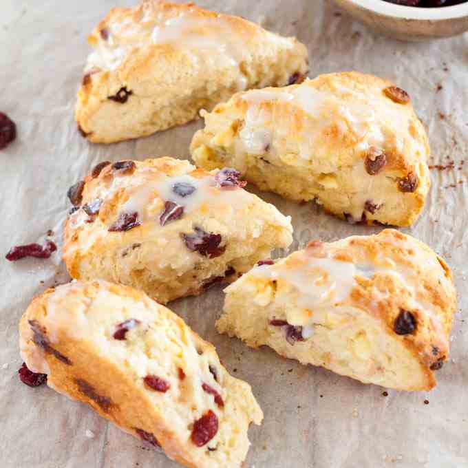 Cranberry White Chocolate Scones