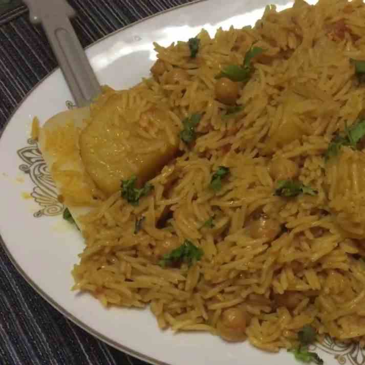 Chana Biryani Recipe - HF Food Blog
