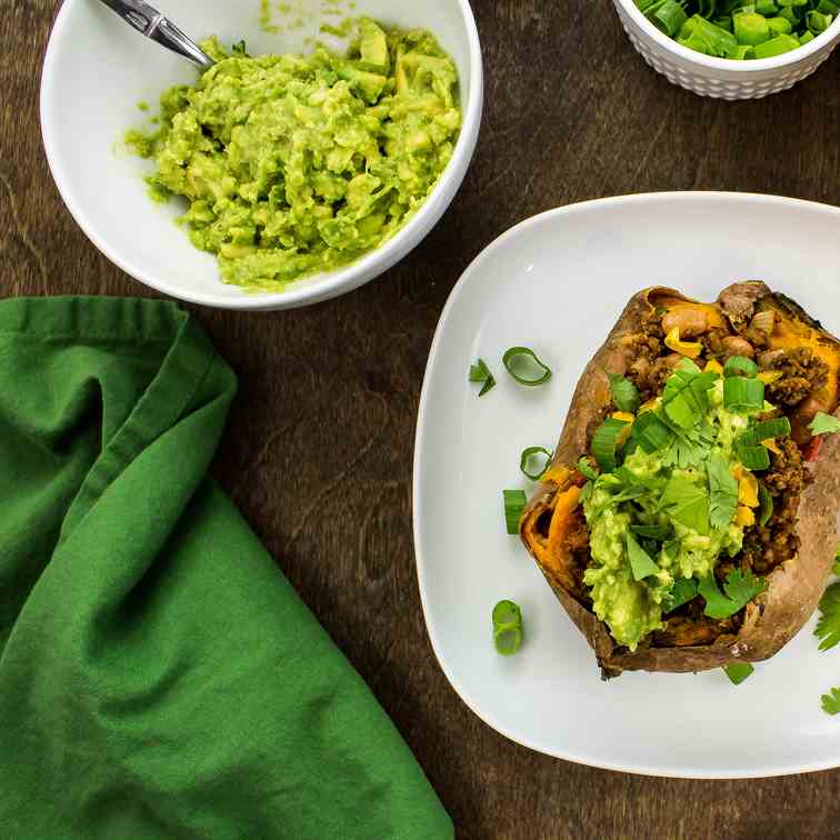 Soy Taco Stuffed Potatoes