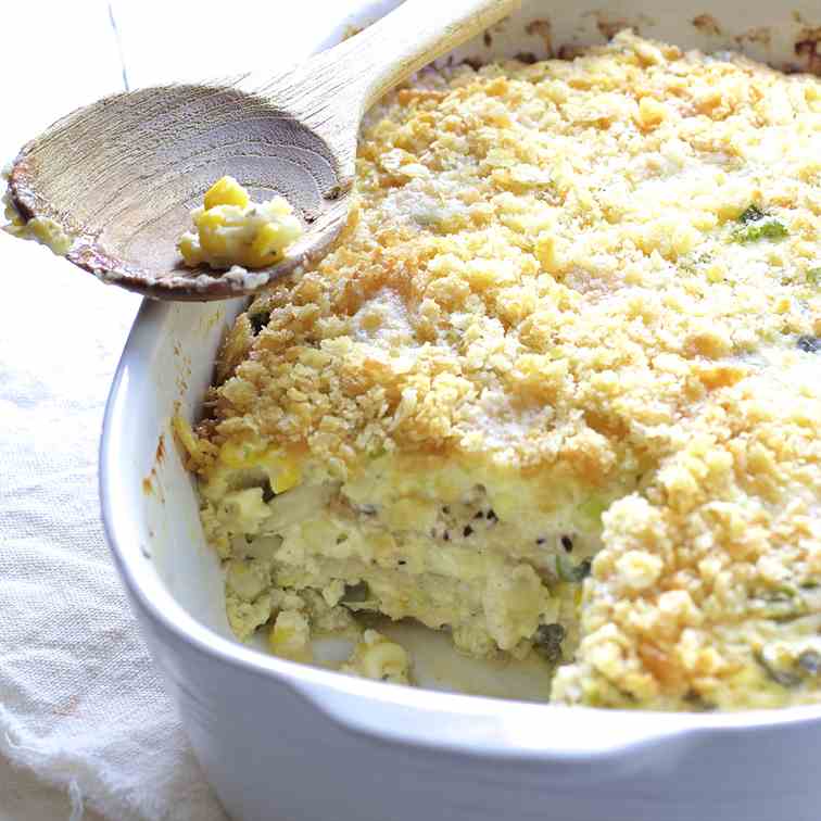 Layered Zucchini Corn Casserole