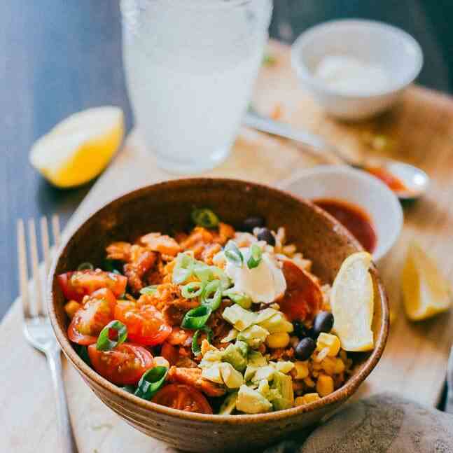 Salmon Burrito Bowl