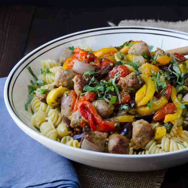 Italian sausage veg and pasta