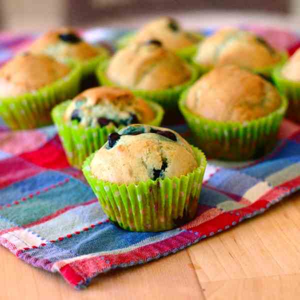 Low Fat Blueberry Muffins