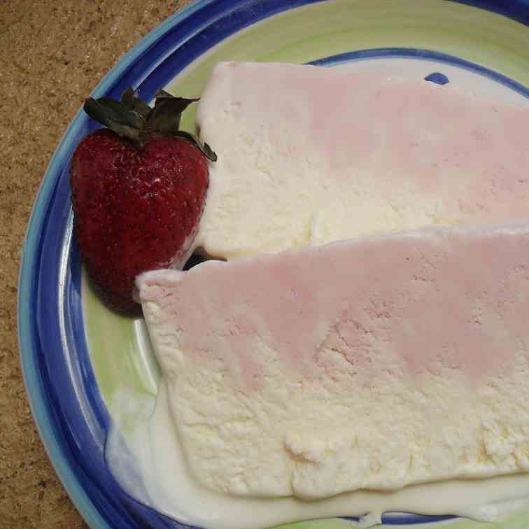 Strawberry Swirl Ice Cream Slice