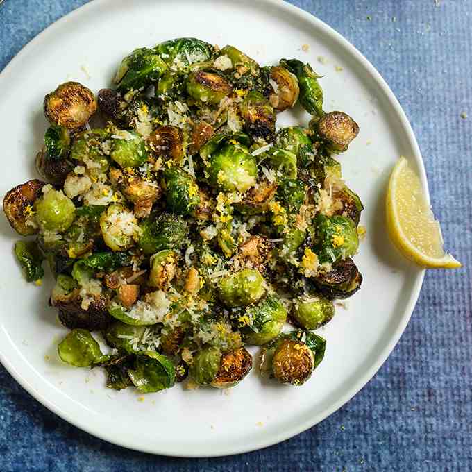 Pan-roasted Brussels sprouts