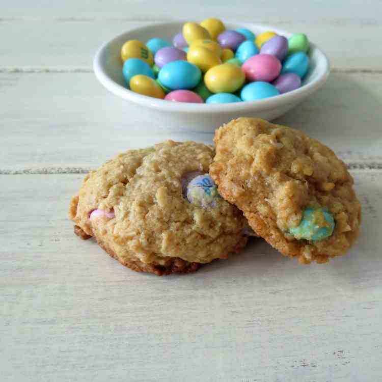 Coconut and M&M’s Cookies