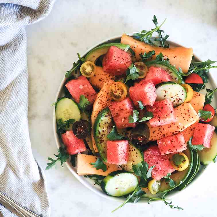 Spicyish Melon Salad