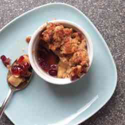 apple and cranberry crumble