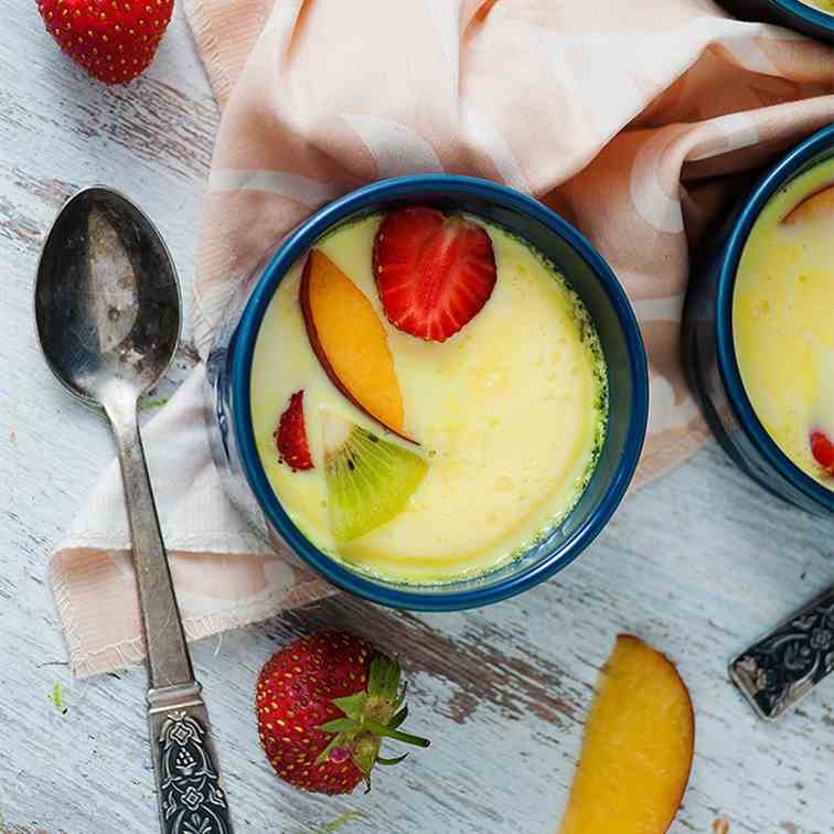 Saffron Fruit Custard