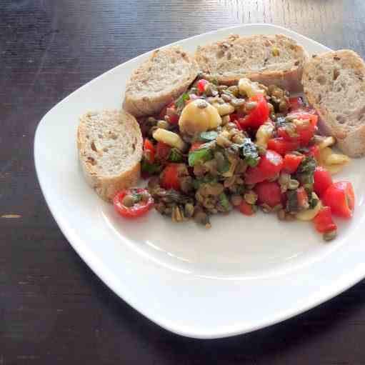 Lentil Caprese Salad