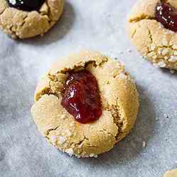 Thumbprint Cookies with Nutella & Jam