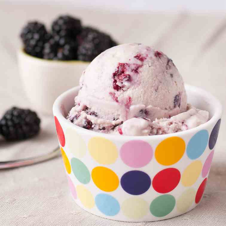 Blackberry Coconut Ice Cream
