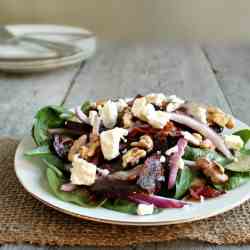 Spinach Salad with Bacon & Goat Cheese