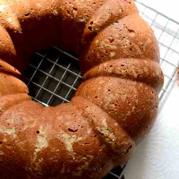 Coffee and walnut bundt cake