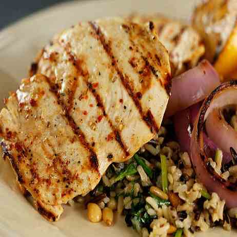 Grilled Lemon orange Chicken with Rice Rec