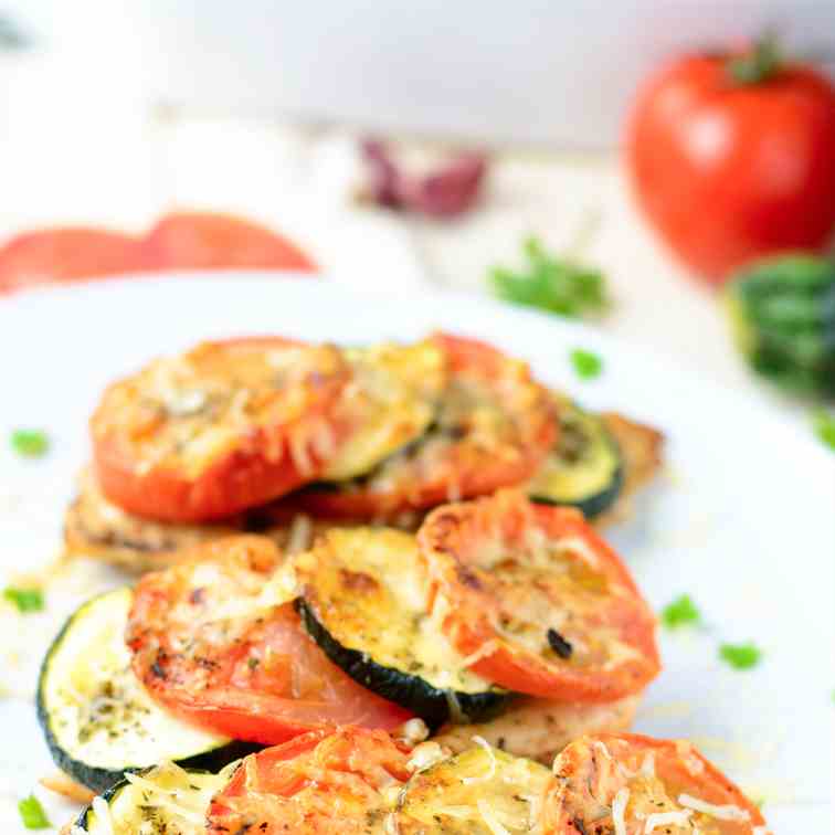 baked chicken with zucchini