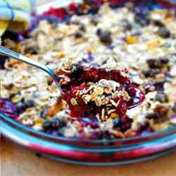 Plum and Blackberry Muesli Crumble