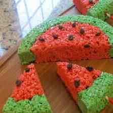 Watermelon Rice Krispies Treats