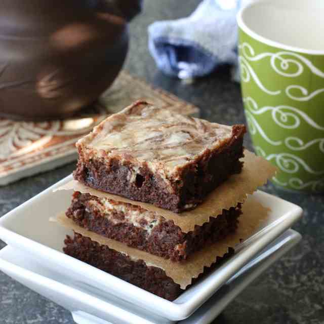 Irish Cream Cheesecake Brownies