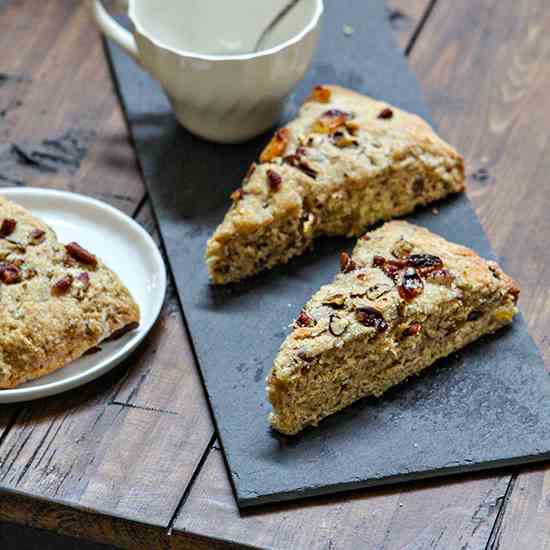 Orange Spiced Raisin Pecan Scones