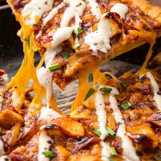 BBQ Chicken Skillet Pizza