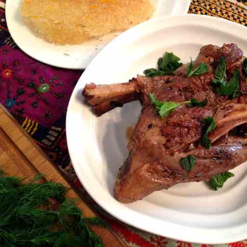 Braised Lamb Shanks With Rosewater & Advie