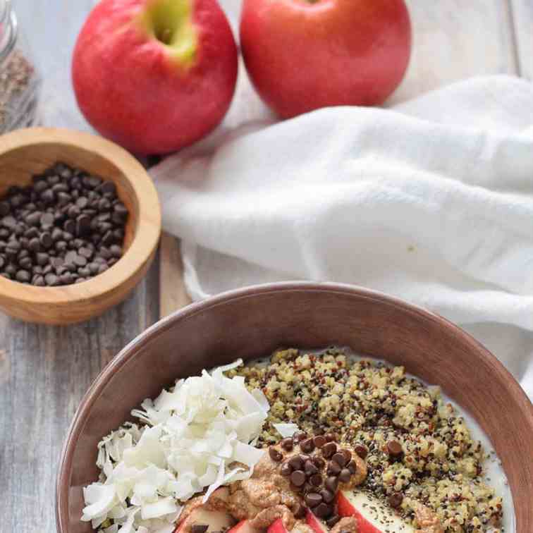 Apple and Almond Butter Breakfast Quinoa