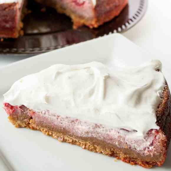 White Chocolate Raspberry Jello Cake