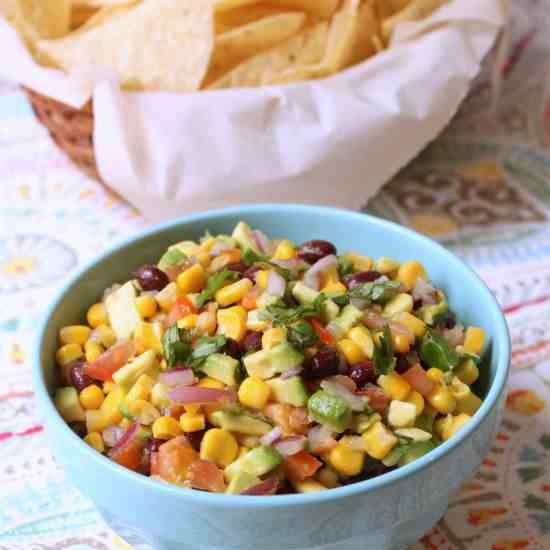 Corn, Avocado and Black Bean Salsa