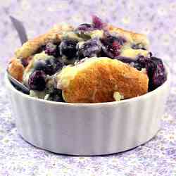 Blueberry Coconut Lime Pudding Cake