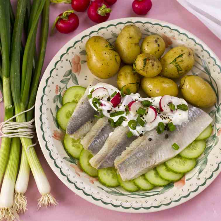 Herring with vegetable sauce 
