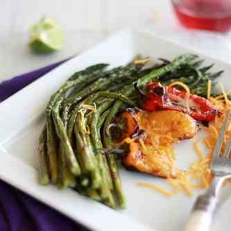 Roasted Asparagus and Sweet Pepper