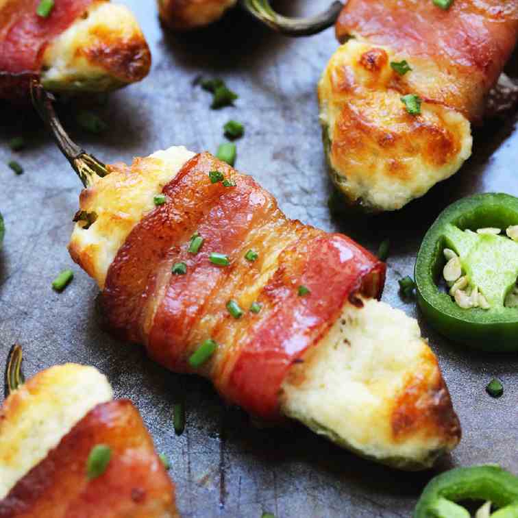 Bacon Wrapped Stuffed Jalapenos