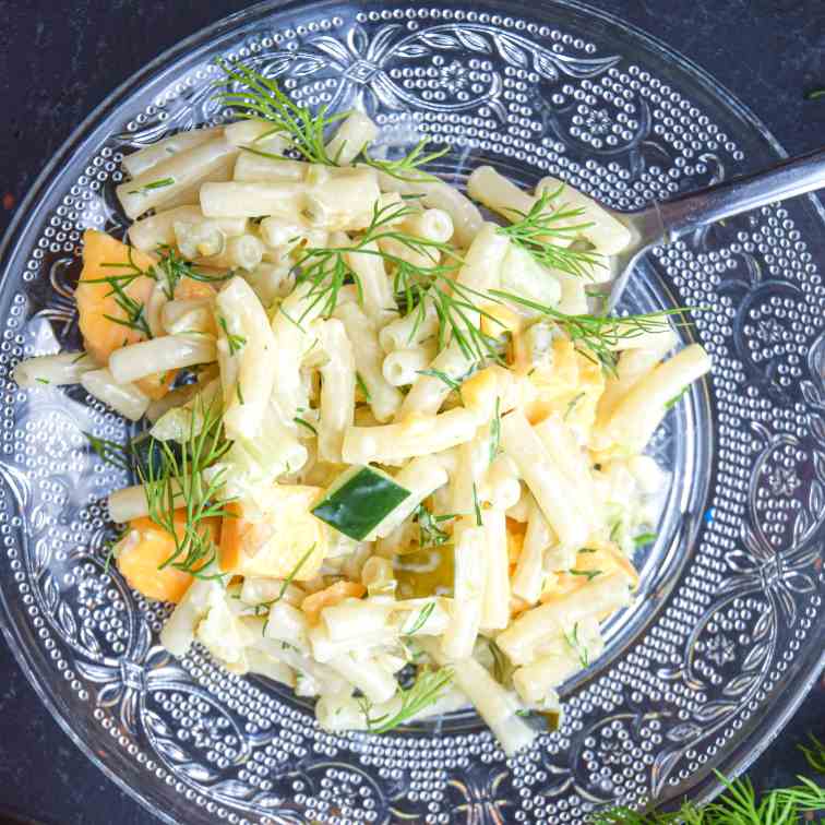 Dill Pickle Pasta Salad