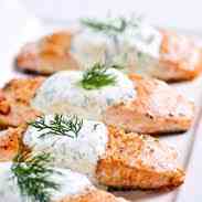 Grilled Salmon with Dill Sauce