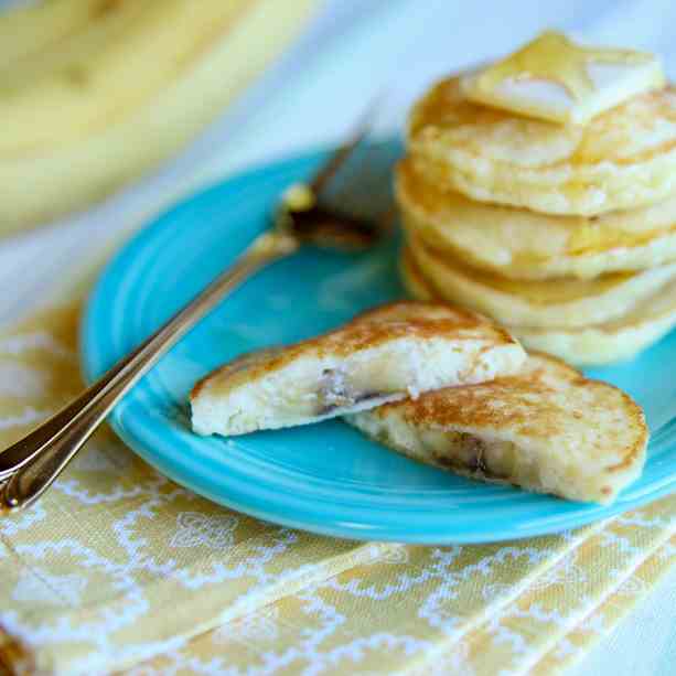 Banana Stuffed Pancakes