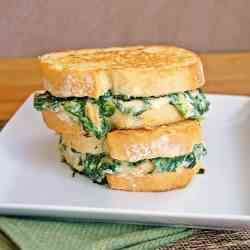 Spinach & Artichoke Grilled Cheese