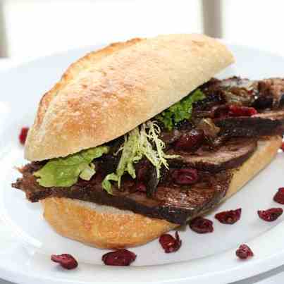 Beef Brisket Sandwich with Syrah sauce