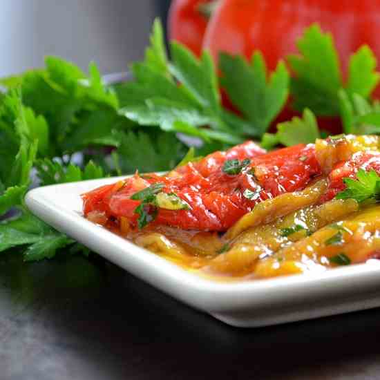 Marinated Roasted Bell Peppers