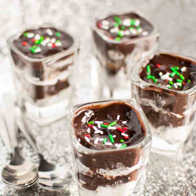 Oreo and Reese Dessert Shooters